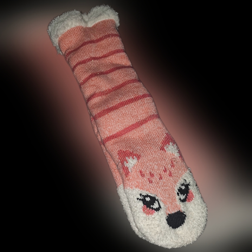 Jacques Moret Pink and White Cat Design Socks